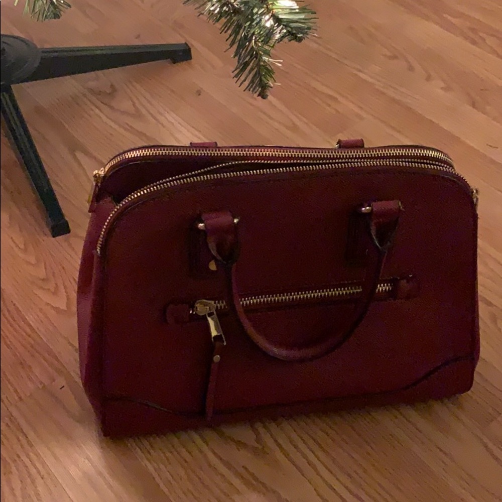 Aldo Purse/ Tote bag dark red and gold